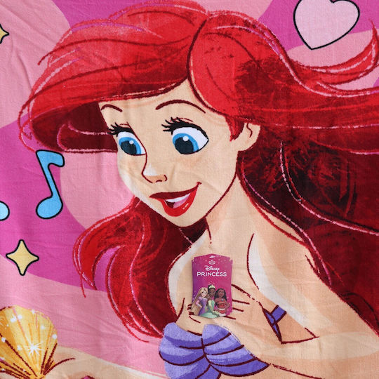 Disney Princess Ariel Πετσέτα Θαλάσσης Microfiber Fast Dry 70x140εκ Ye18013 Ροζ 70x140εκ