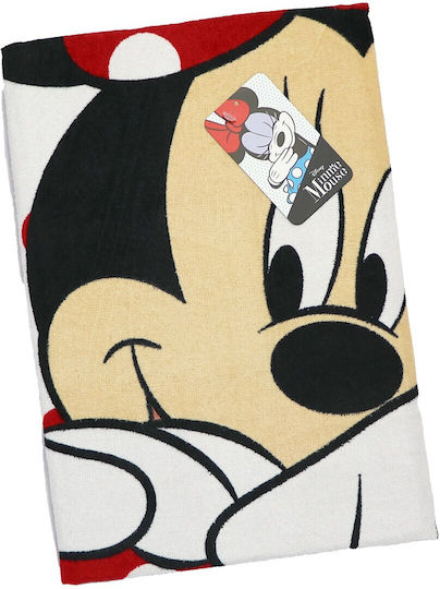 Disney Minnie Mouse Cotton Kids' Beach Towel 70x140cm Ye18242 White 70x140cm