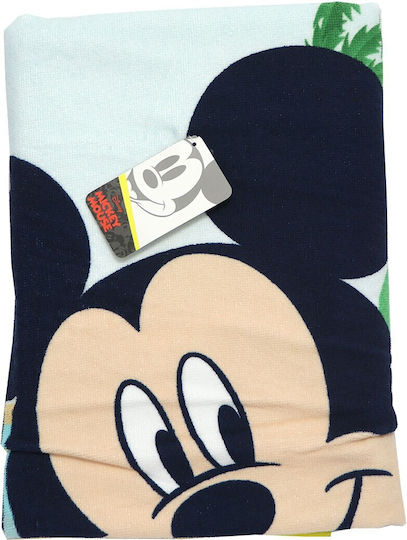 Disney Mickey Mouse Πετσέτα Θαλάσσης Microfiber Fast Dry 70x140εκ Ye18203 Ανοιχτό Μπλε 70x140εκ