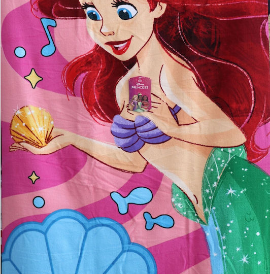 Disney Princess Ariel Πετσέτα Θαλάσσης Microfiber Fast Dry 70x140εκ Ye18013 Ροζ 70x140εκ