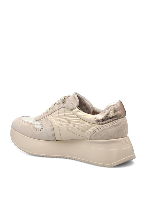 Γυναικεία Sneakers Μπεζ / Χρυσό