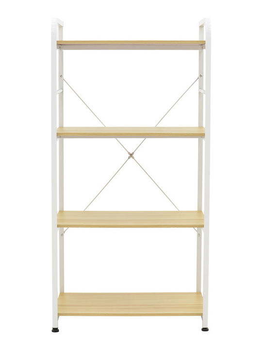 Pakketo Depo Floor Bathroom Shelf Metallic 60x40x120cm White