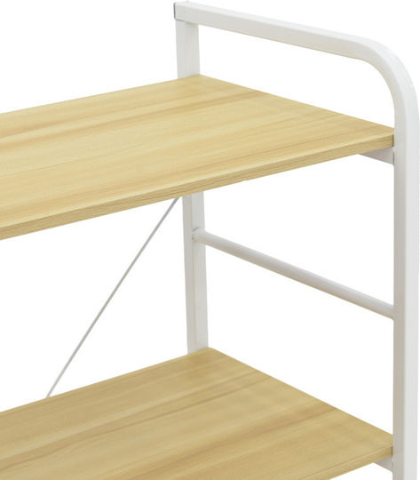 Pakketo Depo Επιδαπέδια Ραφιέρα Μπάνιου Μεταλλική 60x40x120cm Λευκή