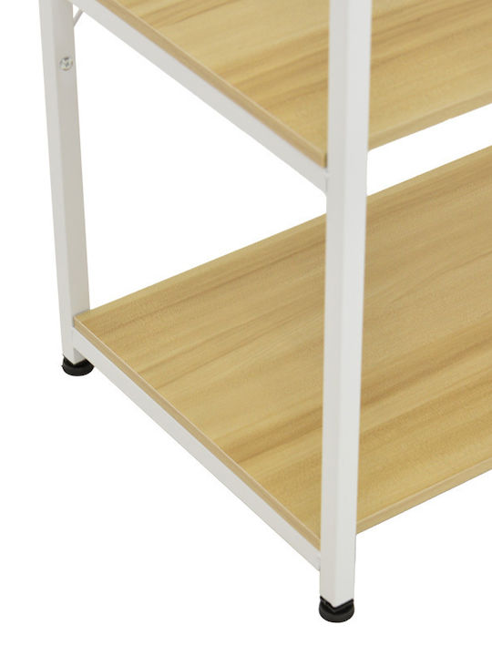 Pakketo Depo Floor Bathroom Shelf Metallic 60x40x120cm White