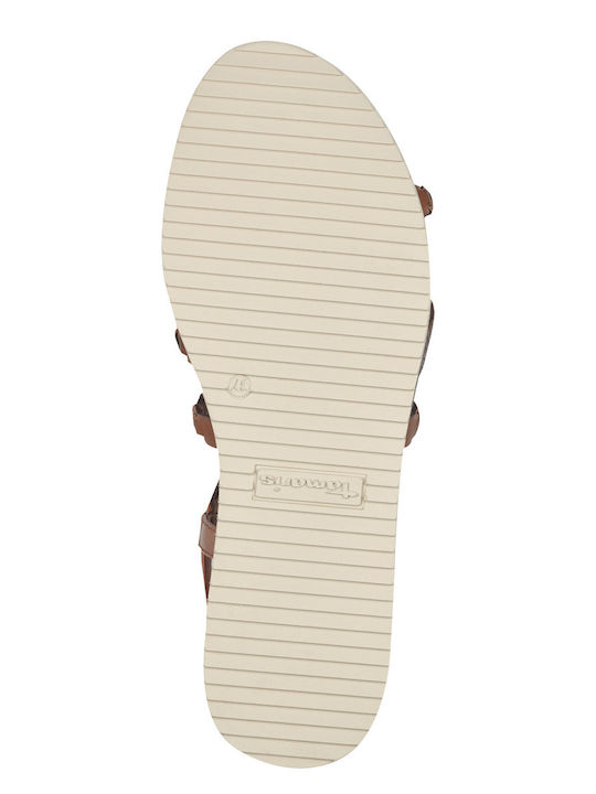 Damenplattformen Tabac Braun