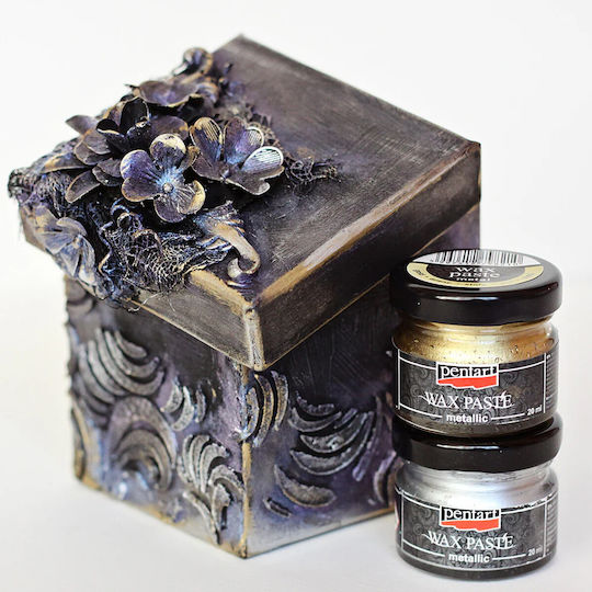 Pastă de Ceară Kameleon Pentart Piersică Sclipitoare Opacă Decorativă 20ml