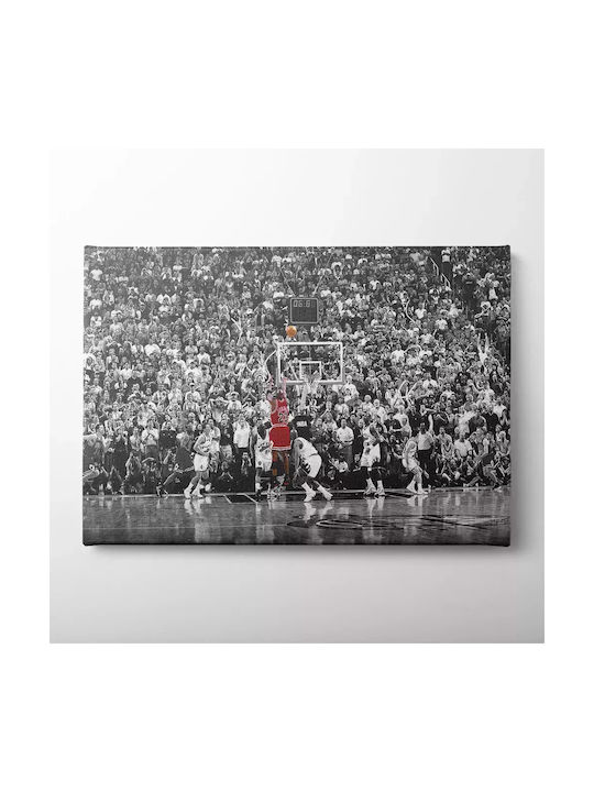 Jordan 'the Last Shot' Πίνακας σε Καμβά με Ύψος 65cm
