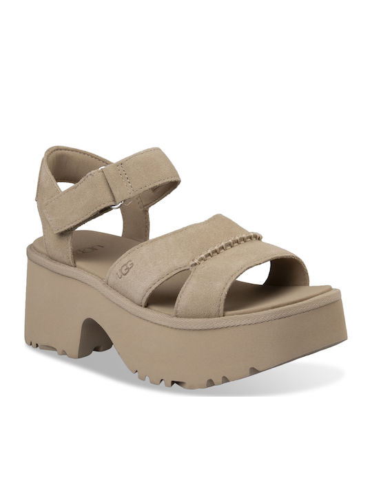 UGG NEW HEIGHTS ANKLE STRAP Πέδιλα Μπεζ
