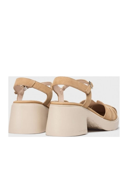 Leder Sandalen Beige