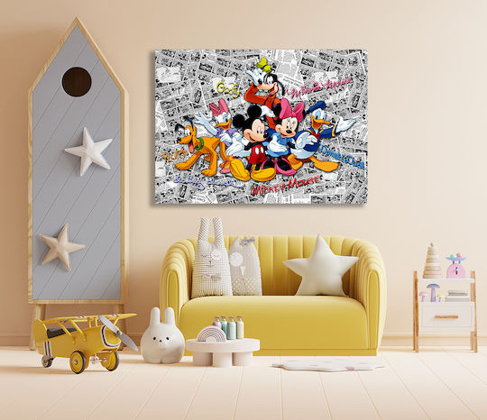 Παιδικός Πίνακας Mickey & Friends σε Καμβά 65x95εκ.