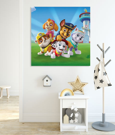 Kids Canvas Wall Painting Paw Patrol 65x65cm