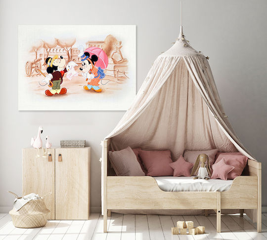 Παιδικός Πίνακας Mickey & Minnie σε Καμβά 65x95εκ.