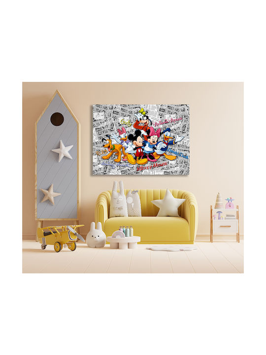 Kids Canvas Wall Painting Mickey & Friends 80x120cm