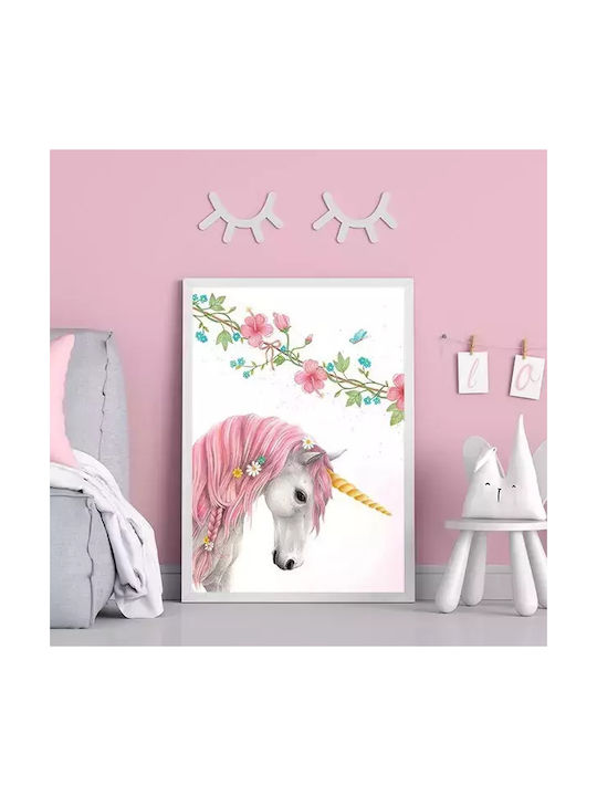 Kids Framed Wall Painting Unicorn 21x30cm