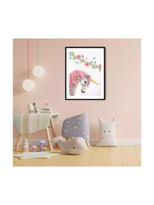Kids Framed Wall Painting Unicorn 21x30cm