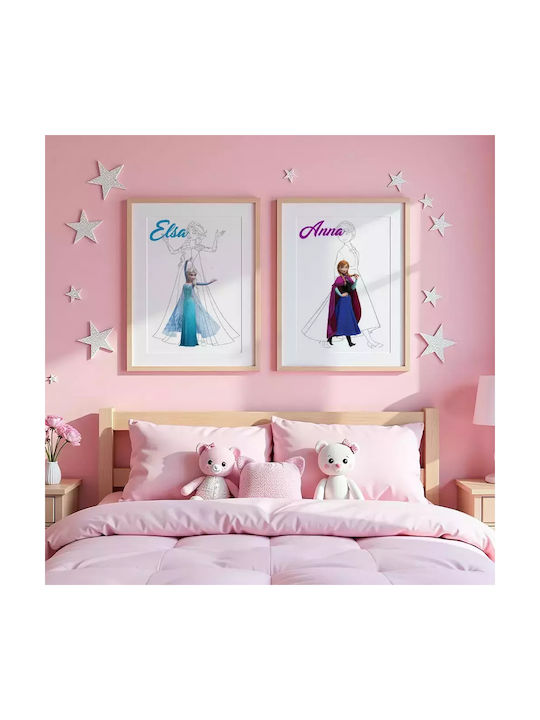Kids Framed Wall Painting Princess Elsa 30x40cm