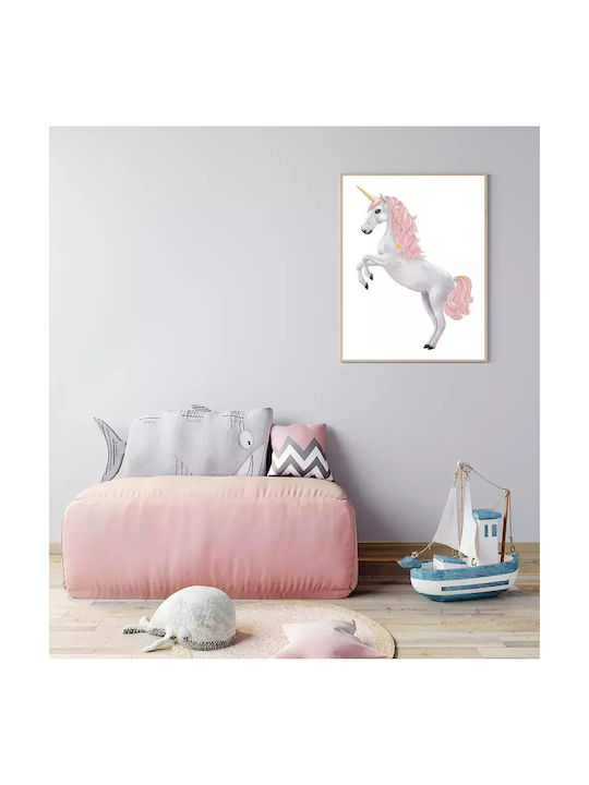 Kids Framed Wall Painting Unicorn 30x40cm