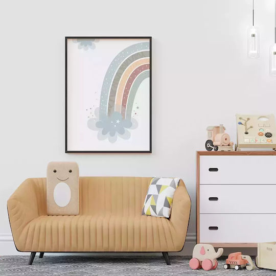 Παιδικό Κάδρο Blue Rainbow από Ξύλο 32x23εκ.
