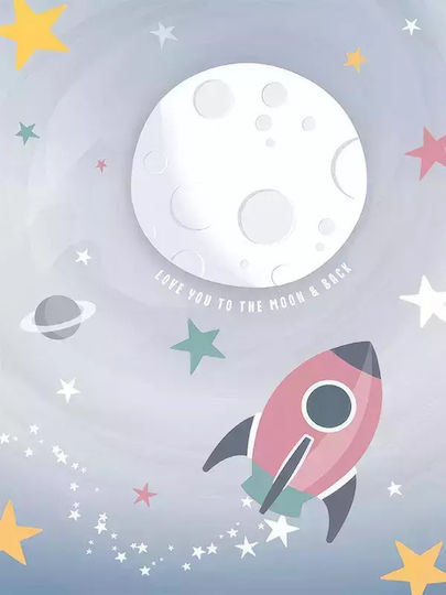 Παιδικό Κάδρο Moon Jet 32x23εκ.