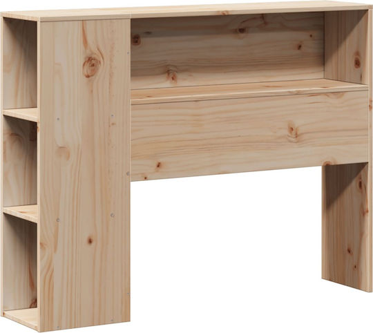 Einzelbett aus massivem Holz Braun mit Lattenrost für Matratze 75x190cm