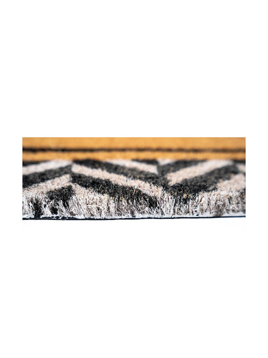 Sdim Entrance Mat made of Coir with Anti-slip Backing Freestyle XL 460 Home Herringbone 50x80cm Thickness 17mm