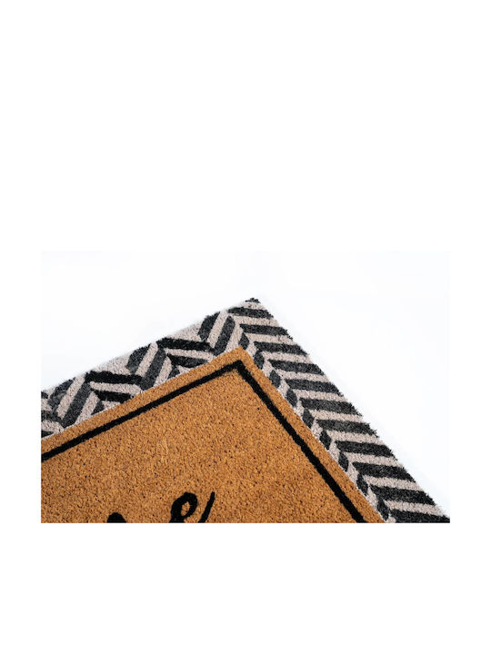 Sdim Entrance Mat made of Coir with Anti-slip Backing Freestyle XL 460 Home Herringbone 50x80cm Thickness 17mm