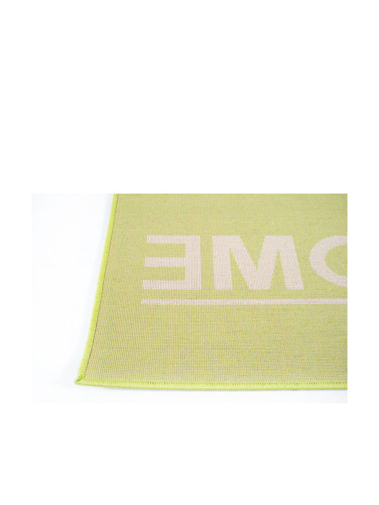 Sdim Covor de Intrare Mochetă cu Suport Antiderapant Fashion Home Verde lămâie 40x67buc Grosime 12mm