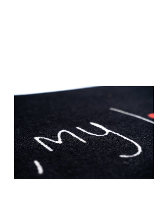 Sdim Entrance Mat Carpet with Anti-slip Backing 050 Black 50x75cm Thickness 8mm