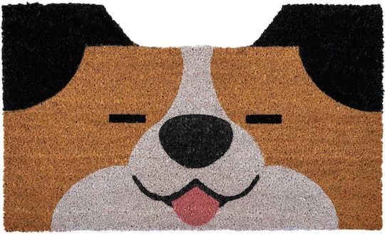 Fußmatte Eingang aus Kokosnussbaum Hund Beige-Schwarz 45x75cm 147-4575-351 Beige-Schwarz