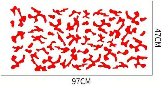 Set 2 Adhesive Tuning Stickers In Two Colors Model "paint Stains" Size 97 X 47 Cm Color Black + Red