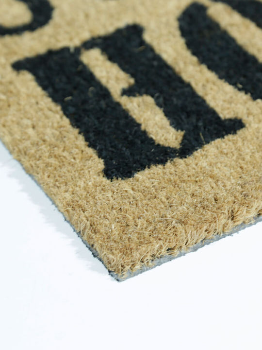 San Lorentzo Entrance Mat made of Coir with Anti-slip Backing Homecamino Ecru 40x60cm