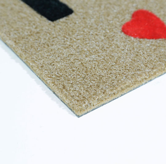 San Lorentzo Covor de Intrare din Cocos Love Home Bej 45x75buc