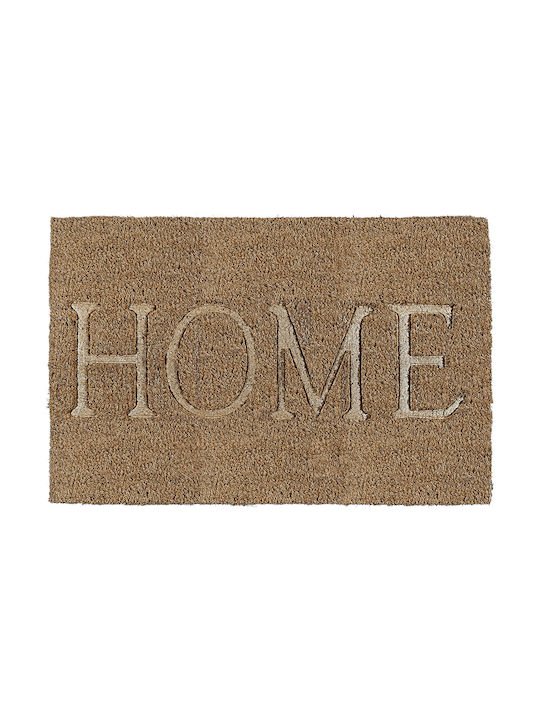 San Lorentzo Entrance Mat made of Coir with Anti-slip Backing Casa Ecru 40x60cm