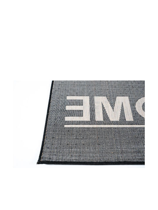 Sdim Covor de Intrare Mochetă cu Suport Antiderapant Fashion Home Negru 40x67buc Grosime 12mm