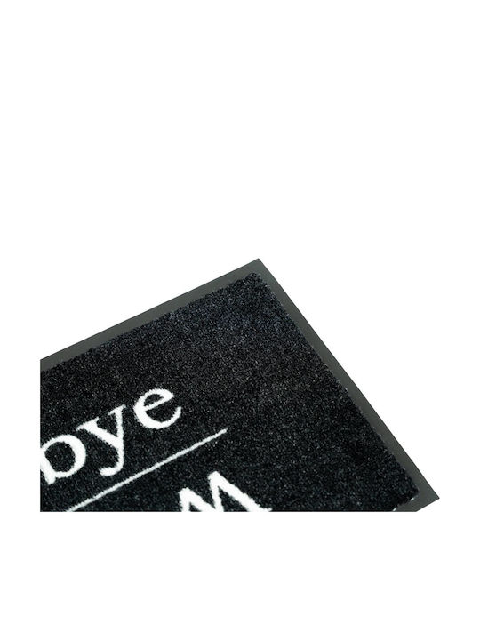 Sdim Entrance Mat Carpet Anti-Slip Backing Emotion-xs 737 Welcome Goodbye Black 40x80cm Thickness 8mm