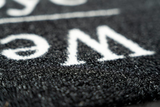 Sdim Entrance Mat Carpet Anti-Slip Backing Emotion-xs 737 Welcome Goodbye Black 40x80cm Thickness 8mm