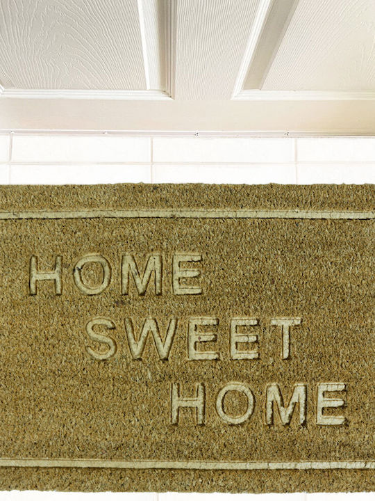 San Lorentzo Entrance Mat made of Coir with Anti-slip Backing Sweet Coffee 40x60cm