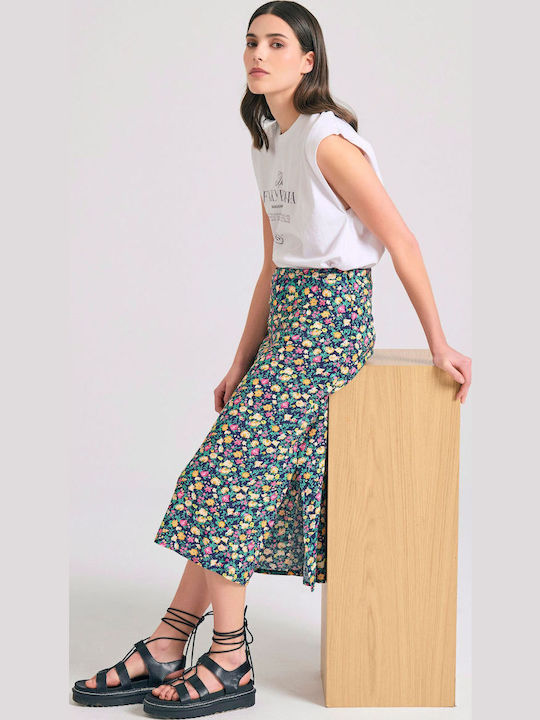 Midi Φούστα Floral Φλοράλ