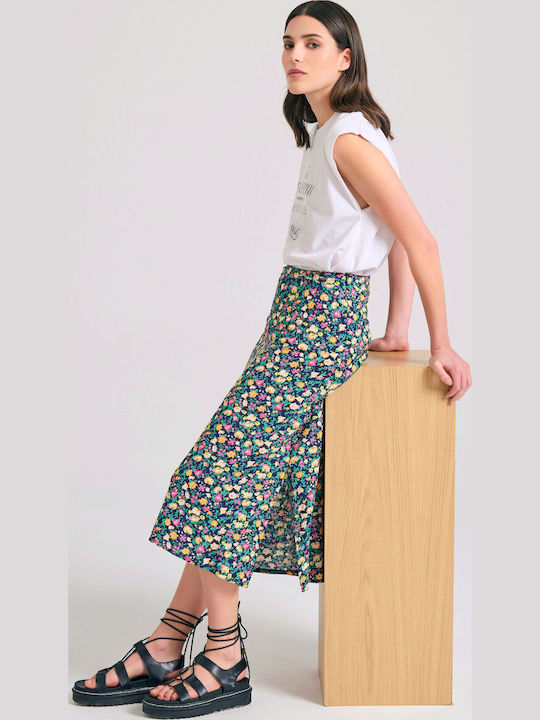 Midi Φούστα Floral Φλοράλ