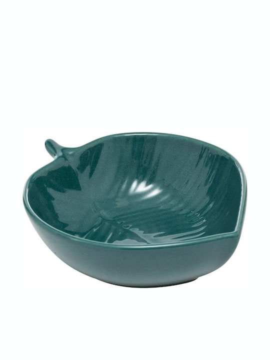 Atmosphera Wooden Dessert Divided Serving Plate with 3 Slots Green Ø11.5cm 11.5x32cm