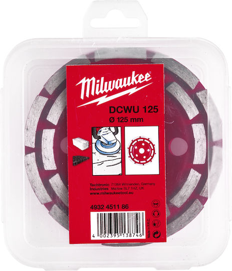 Milwaukee Dcwu125 Δίσκος Λείανσης Δομικών Υλικών 125mm