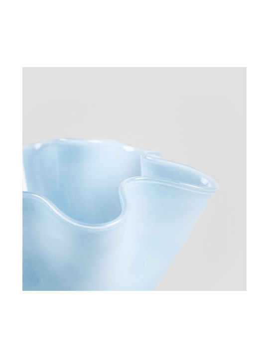Homla Διακοσμητικό Βάζο Γυάλινο Modern Hamptons Μπλε 19xΥ22.5cm