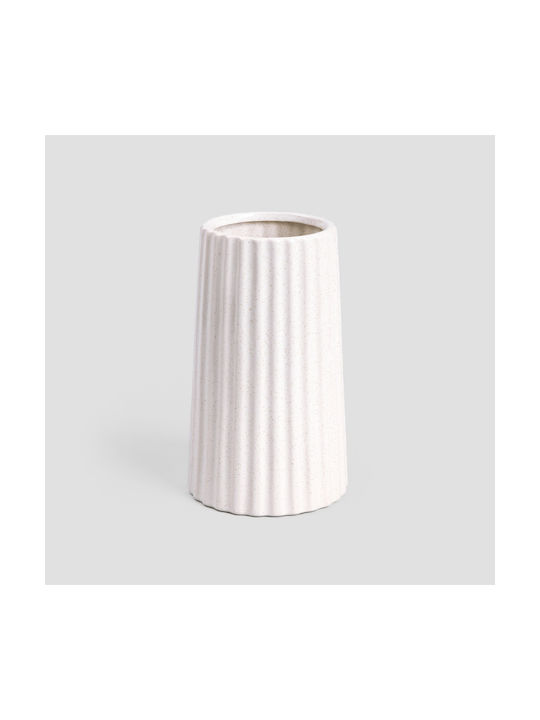 Homla Decorative Vase Ceramic Novo Ecru 11.5xH19.5cm