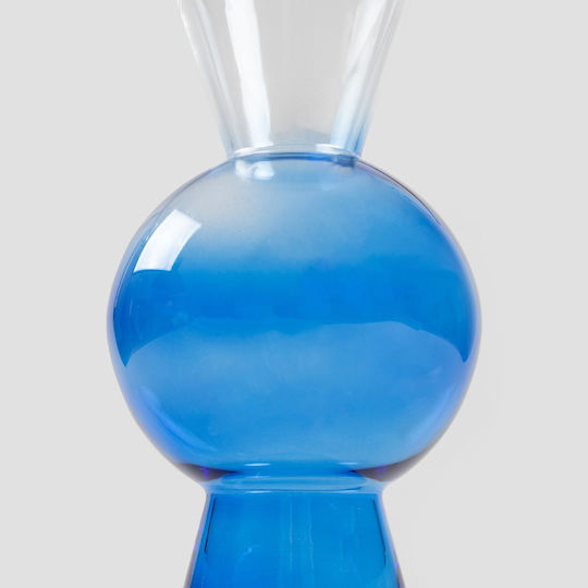 Homla Decorative Glass Vase Vaseo Blue 7xH25cm