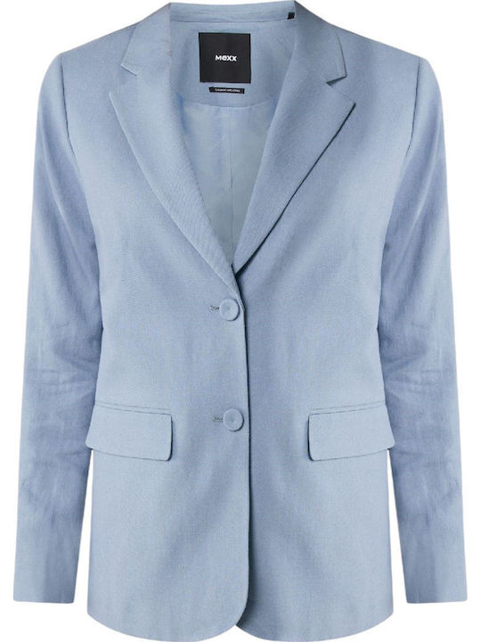 Mexx Long Women's Blazer Faded Blue
