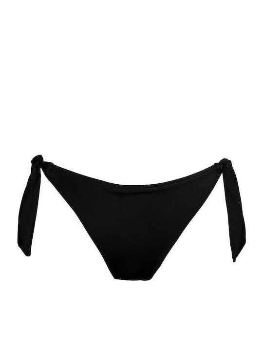 Bikini String με Κορδονάκια Μαύρο