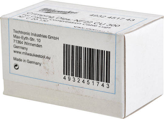 Milwaukee 4932451743 Terminalpressbacken Nf22 Hcct 300mm Mw