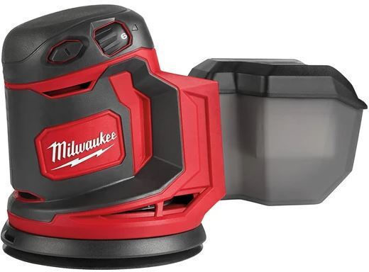 Milwaukee M18 BOS125-502B Battery Powered Eccentric Sander 125mm Battery 18V 2x5Ah with Speed Control and with Suction System 4933464229