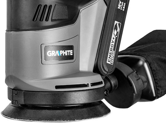 Graphite 58G014 Exzenterschleifer 125mm Batterie Solo mit Geschwindigkeitsregelung und mit Absaugsystem