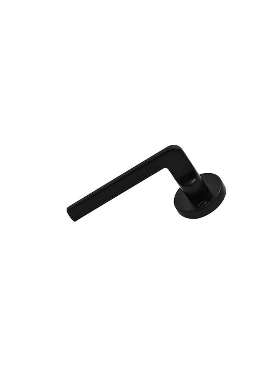 Convex Lever Middle Door with Rosette 2325 Pair with Rosette Matt Nickel